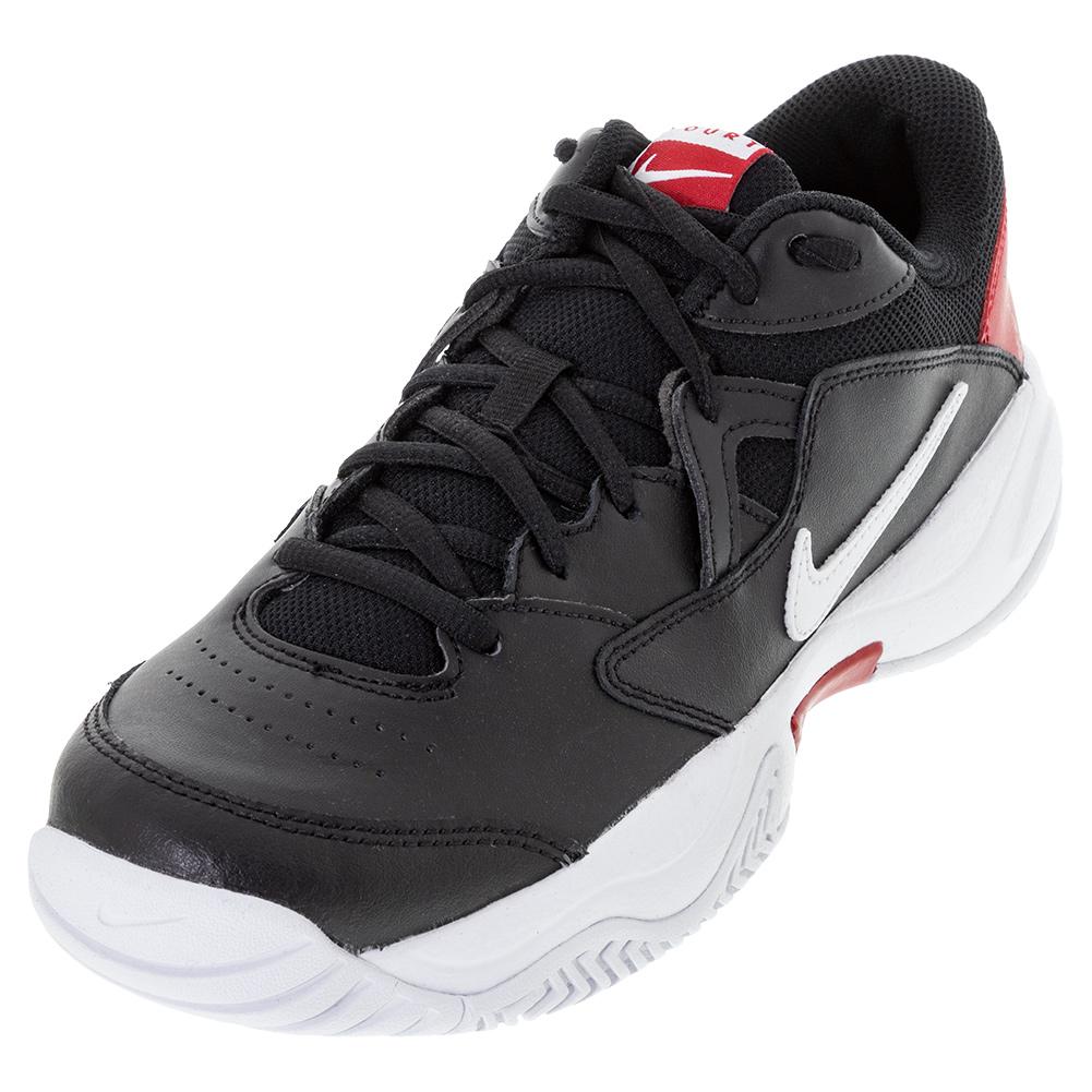 Nike Men`s Court Lite 2 Tennis Shoes Black and White