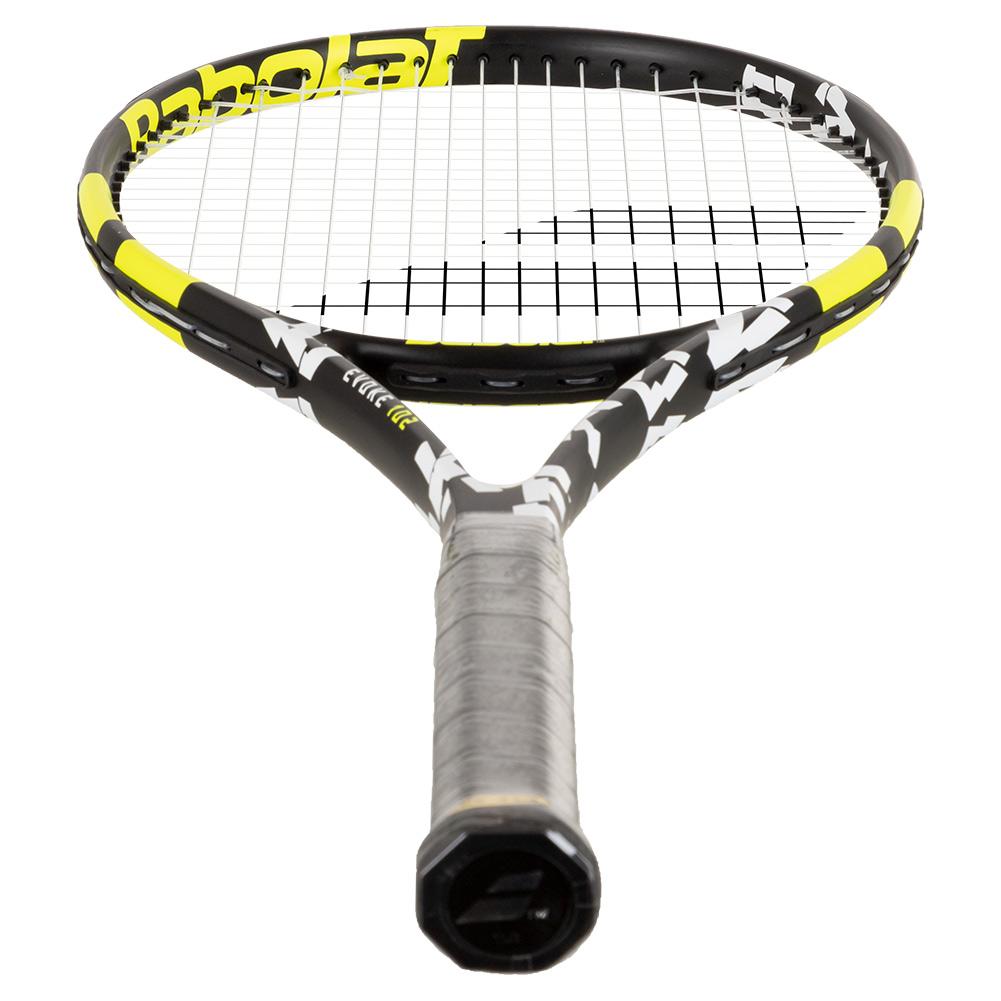 Babolat Evoke 102 Prestrung Tennis Racquet Black and Yellow | Tennis Express