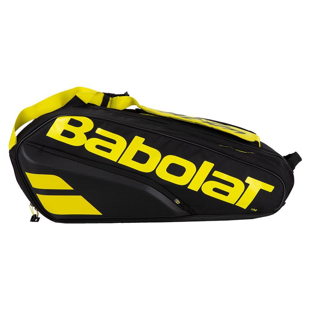 Babolat Pure Aero RHx6 Tennis Bag Black & Yellow | Tennis Express