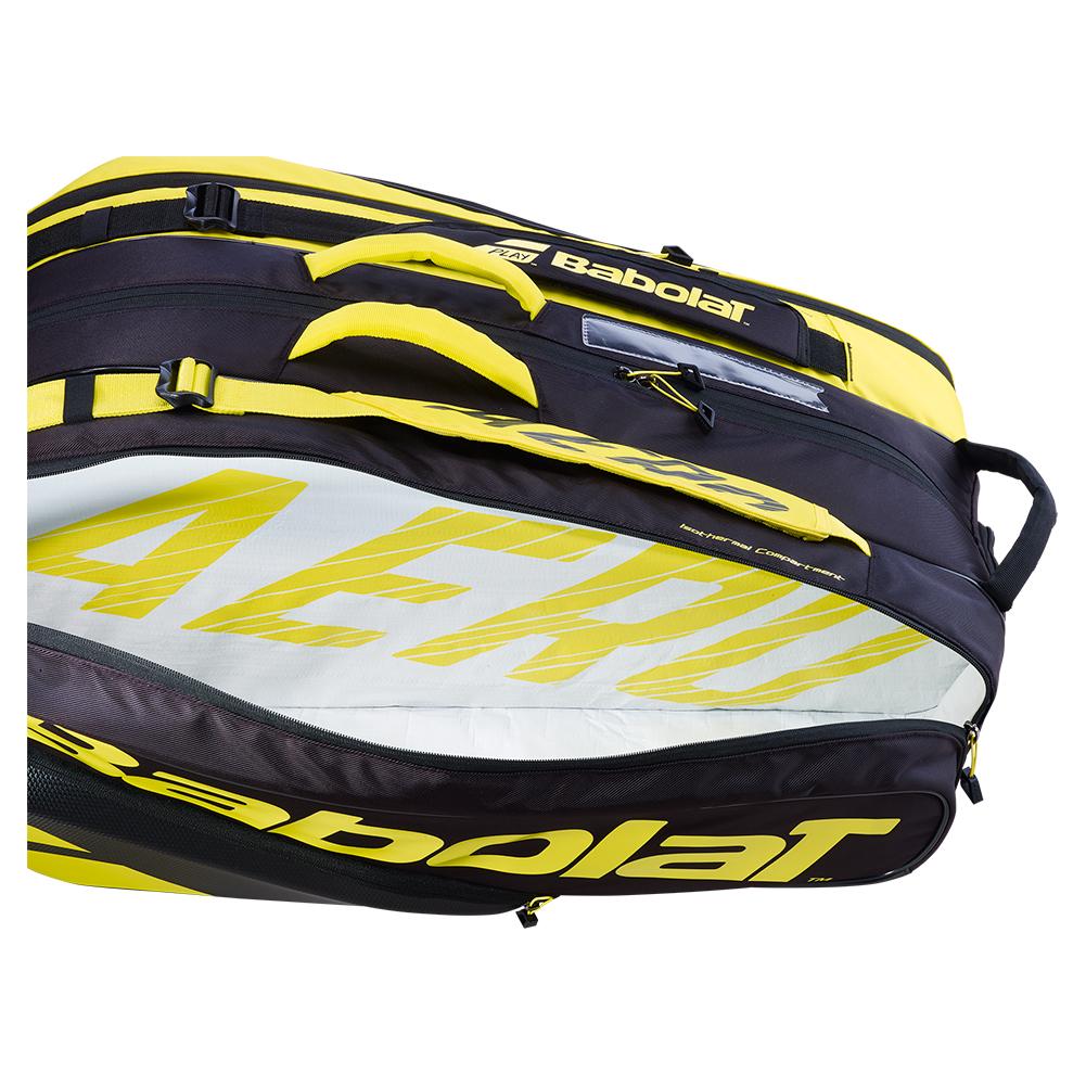Babolat Pure Aero RHx12 Tennis Bag Black & Yellow | Tennis Express