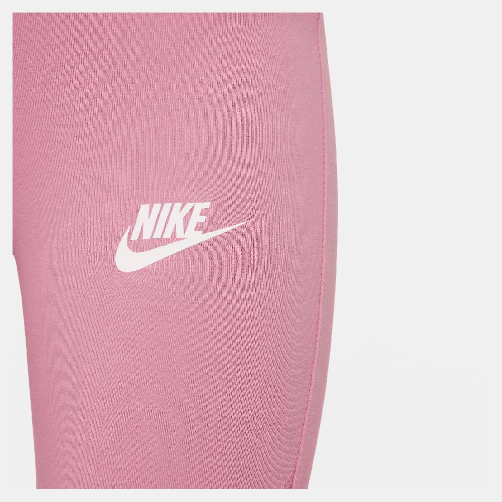 Nike Girls` Sportswear Favorites High-Waisted Leggings Elemental Pink and  White