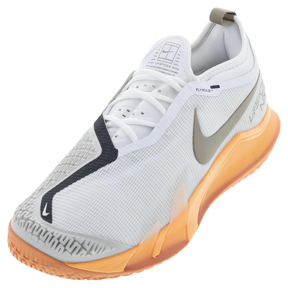 NikeCourt Men`s React Vapor NXT Tennis Shoes White and Khaki