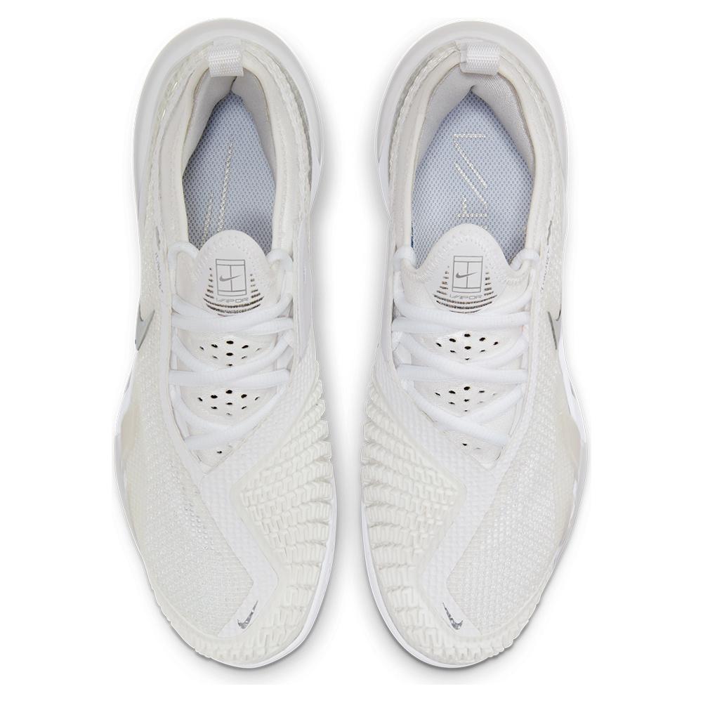 NikeCourt Women`s React Vapor NXT Tennis Shoes White and Metallic Silver |  Tennis Express