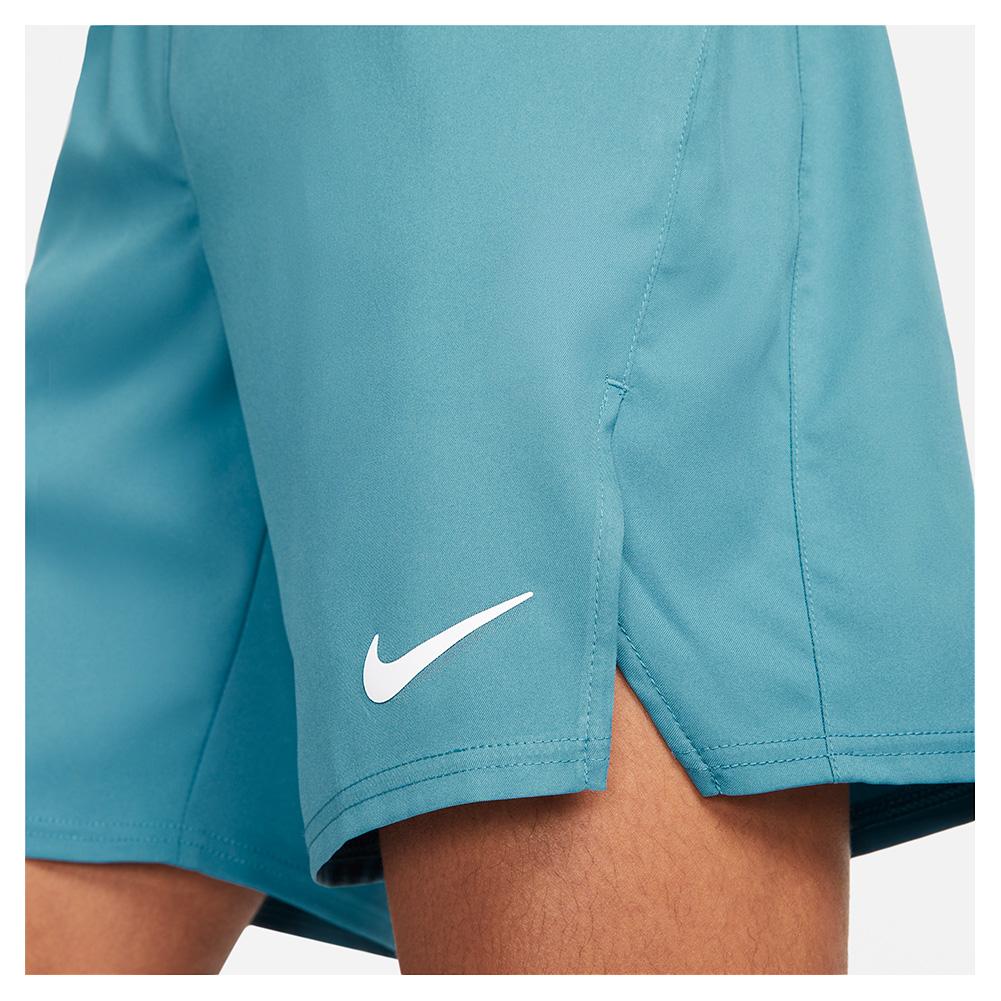 Nike Men`s Court Dri-FIT Victory 9 Inch Tennis Shorts Riftblue and White