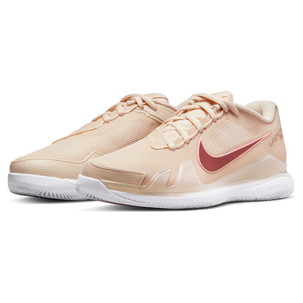 NikeCourt Women`s Air Zoom Vapor Pro Tennis Shoes Pearl White and Canyon  Rust