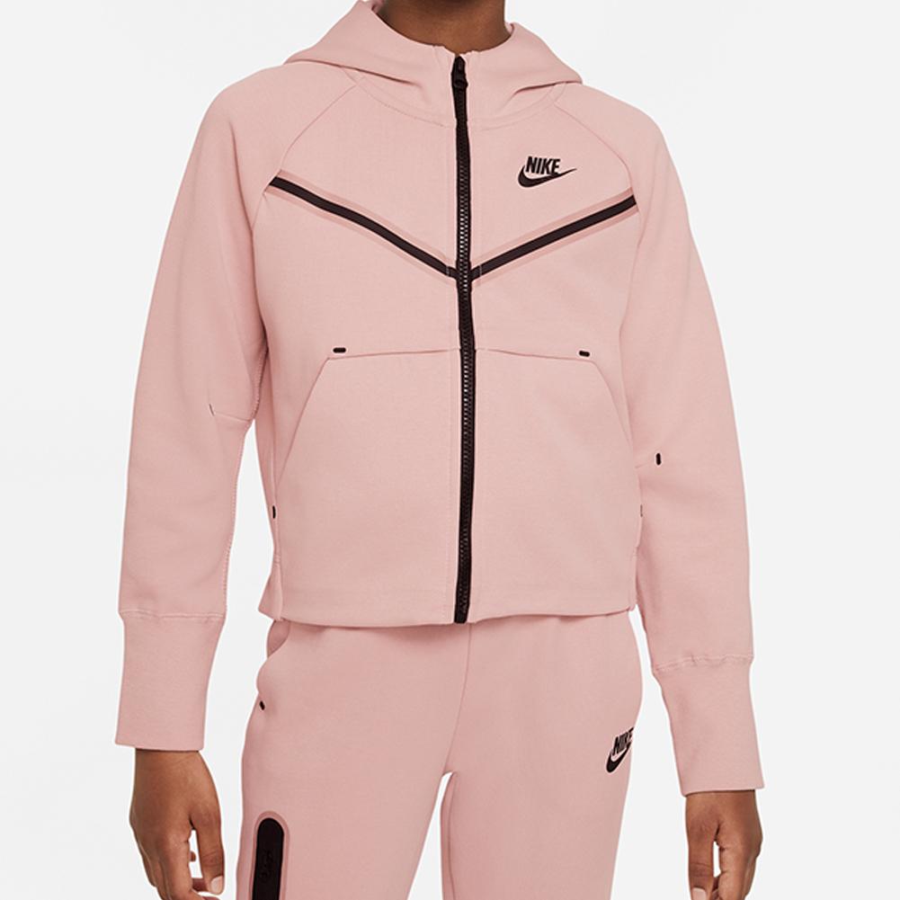 Nike Girls` Sportswear Tech Fleece Full-Zip Hoodie