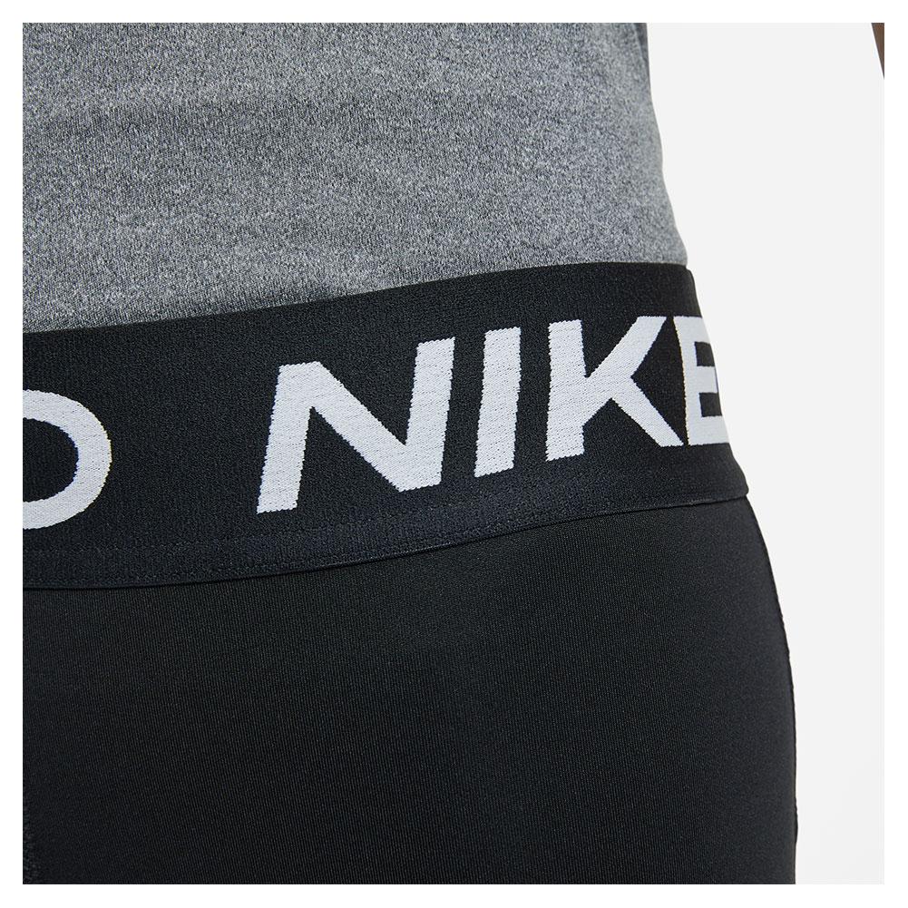 Nike Girls' Pro Training Shorts in Black and White | Tennis Express