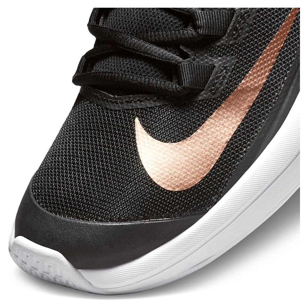 NikeCourt Women`s Vapor Lite Tennis Shoes Black and Metallic Red Bronze |  Tennis Express