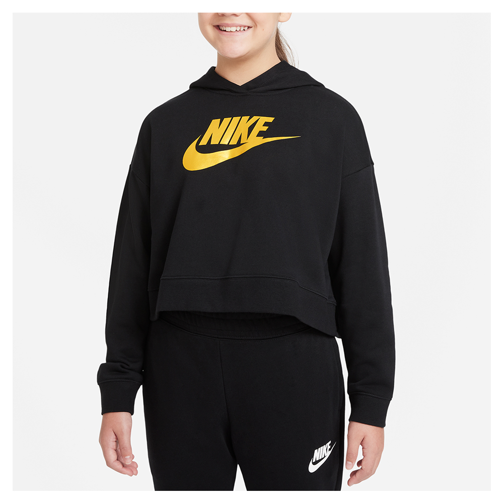 Nike Girls` Sportswear Club French Terry Cropped Hoodie