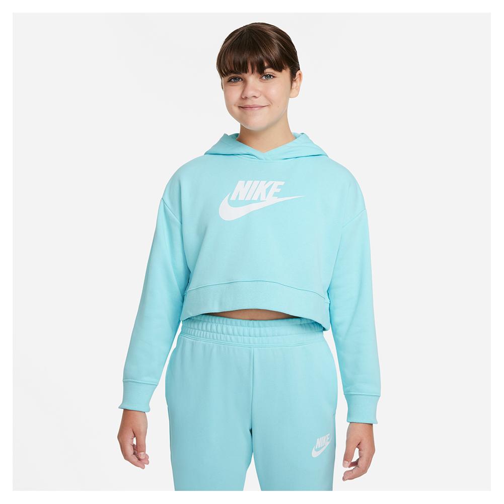 Nike Girls` Sportswear Club French Terry Cropped Hoodie