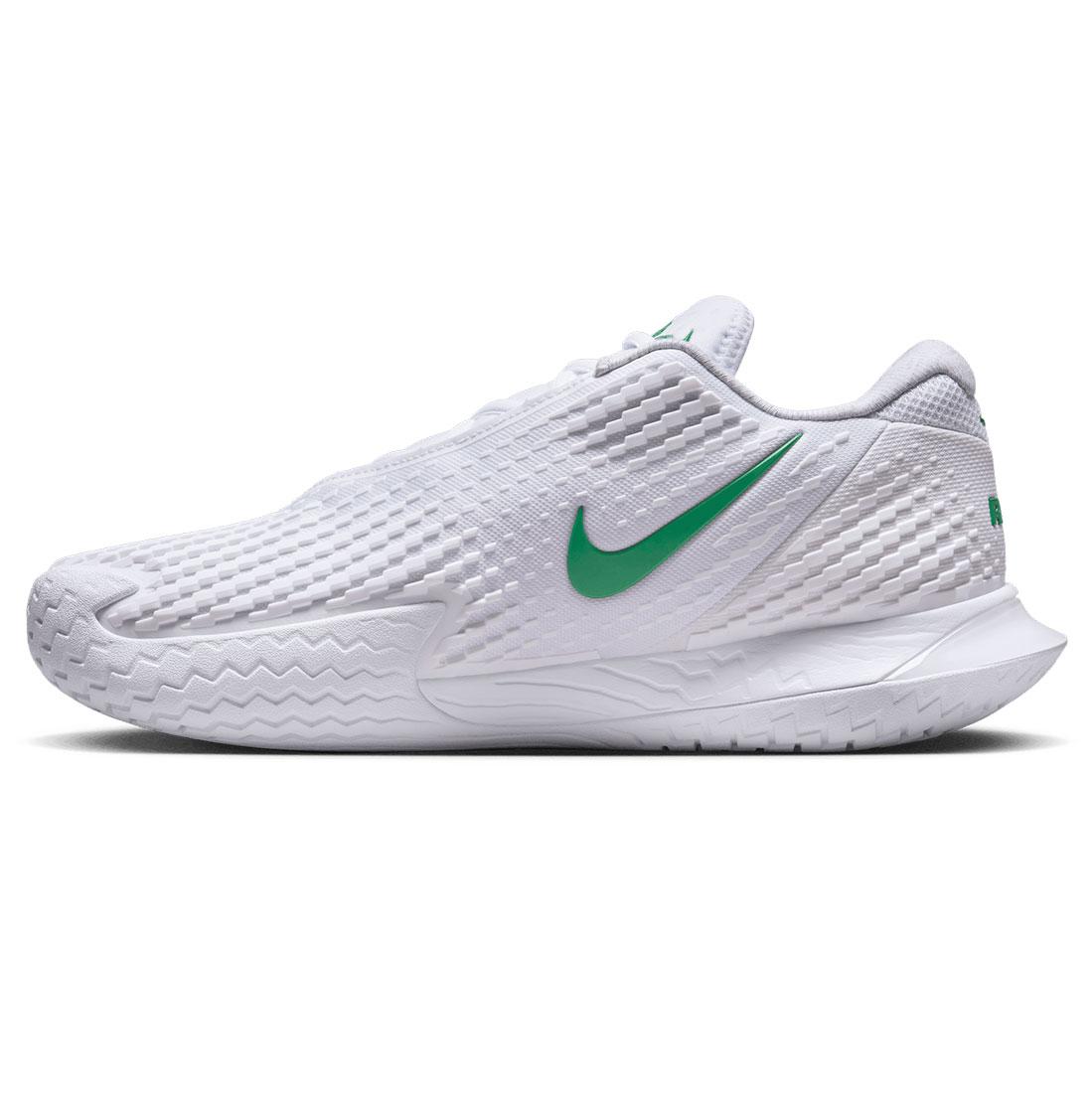 NikeCourt Men`s Rafa Zoom Vapor Cage 4 Tennis Shoes White and Kelly Green