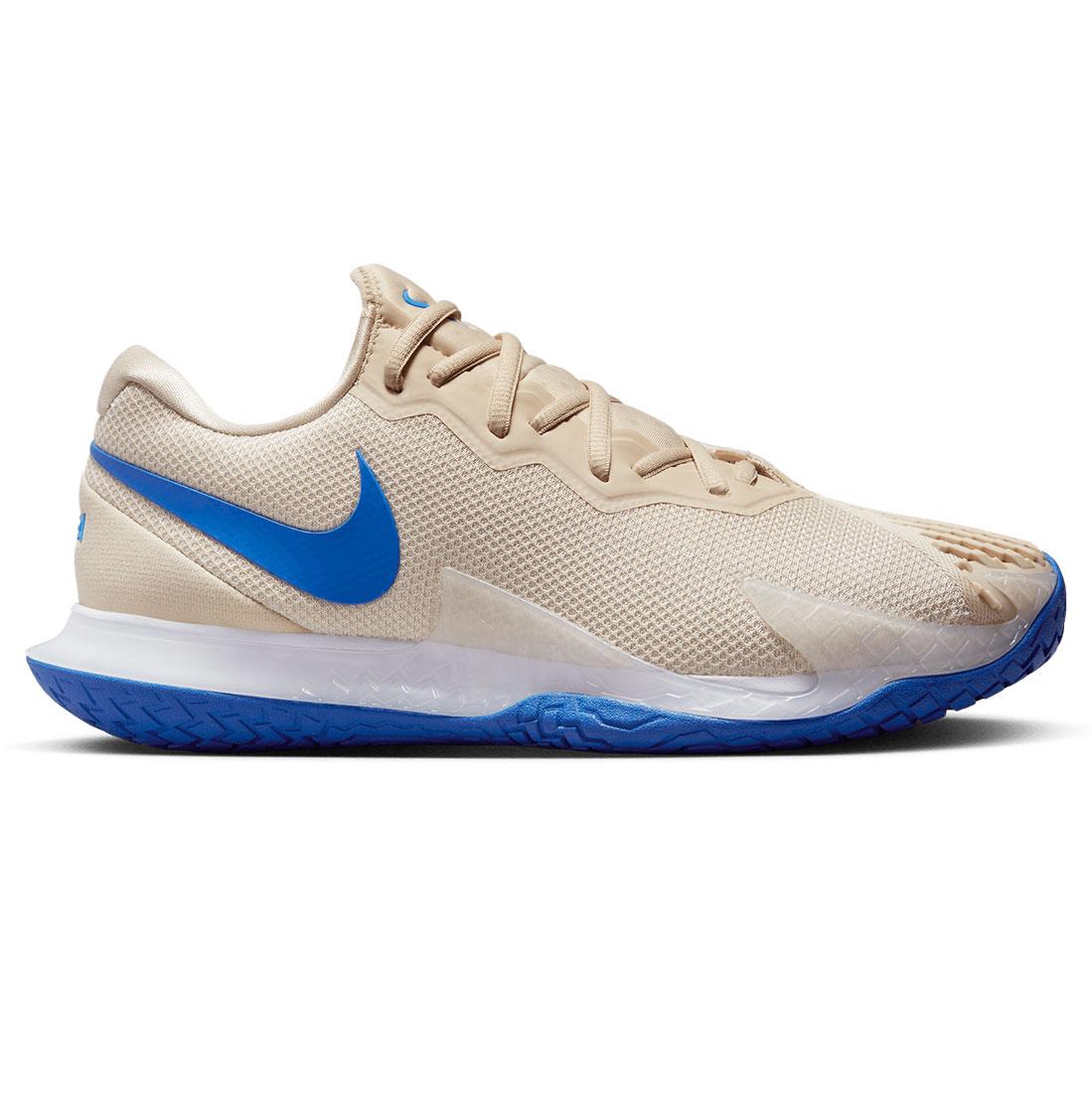 NikeCourt Men`s Rafa Zoom Vapor Cage 4 Tennis Shoes Sanddrift and Game Royal