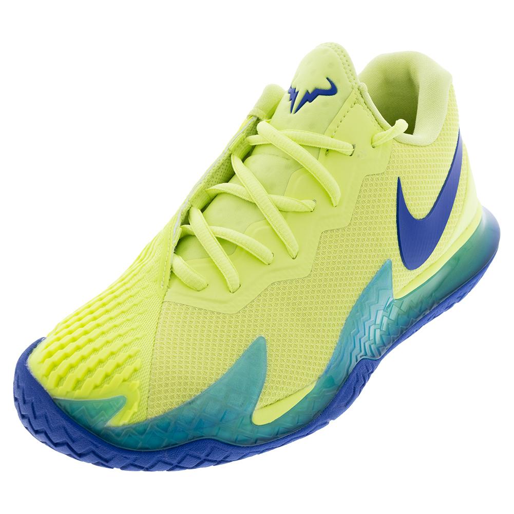 NikeCourt Men`s Zoom Vapor Cage 4 Rafa Tennis Shoes Lemon Twist and Game  Royal