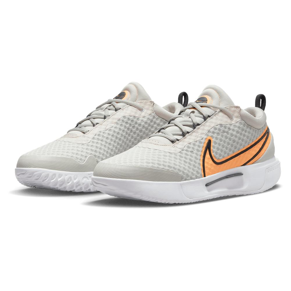 NikeCourt Men`s Zoom Pro Tennis Shoes Light Bone and Peach Cream