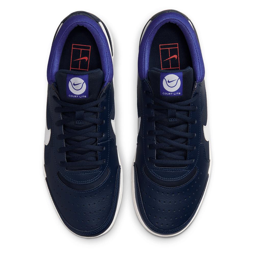 NikeCourt Men`s Zoom Lite 3 Tennis Shoes Midnight Navy and White