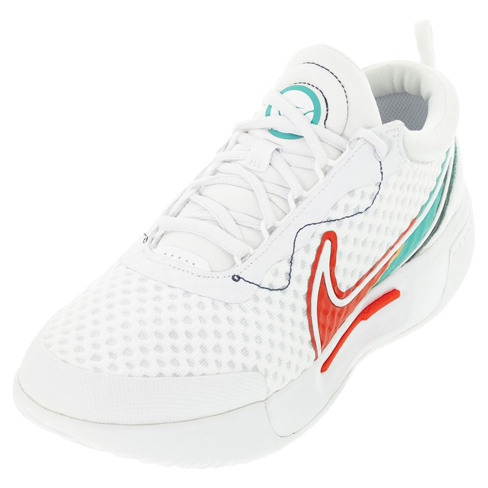 NikeCourt Women`s Zoom Pro Tennis Shoes White and Washed Teal