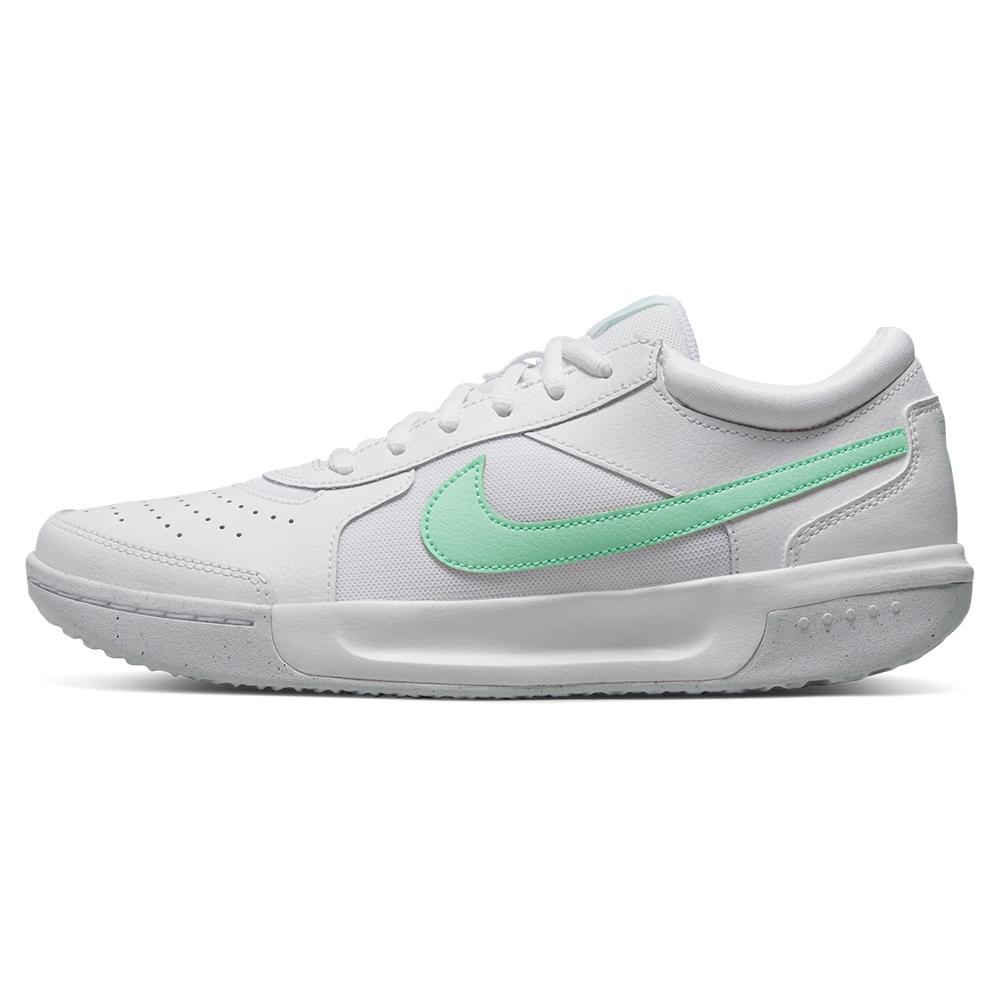 NikeCourt Women`s Zoom Court Lite 3 Tennis Shoes White and Mint Foam