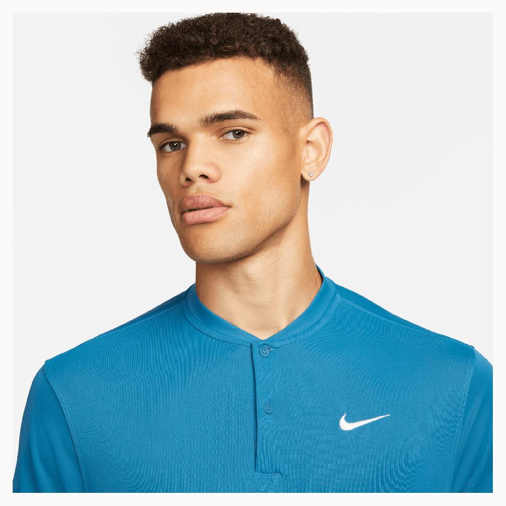 Nike Men`s Court Dri-Fit Blade Solid Tennis Polo