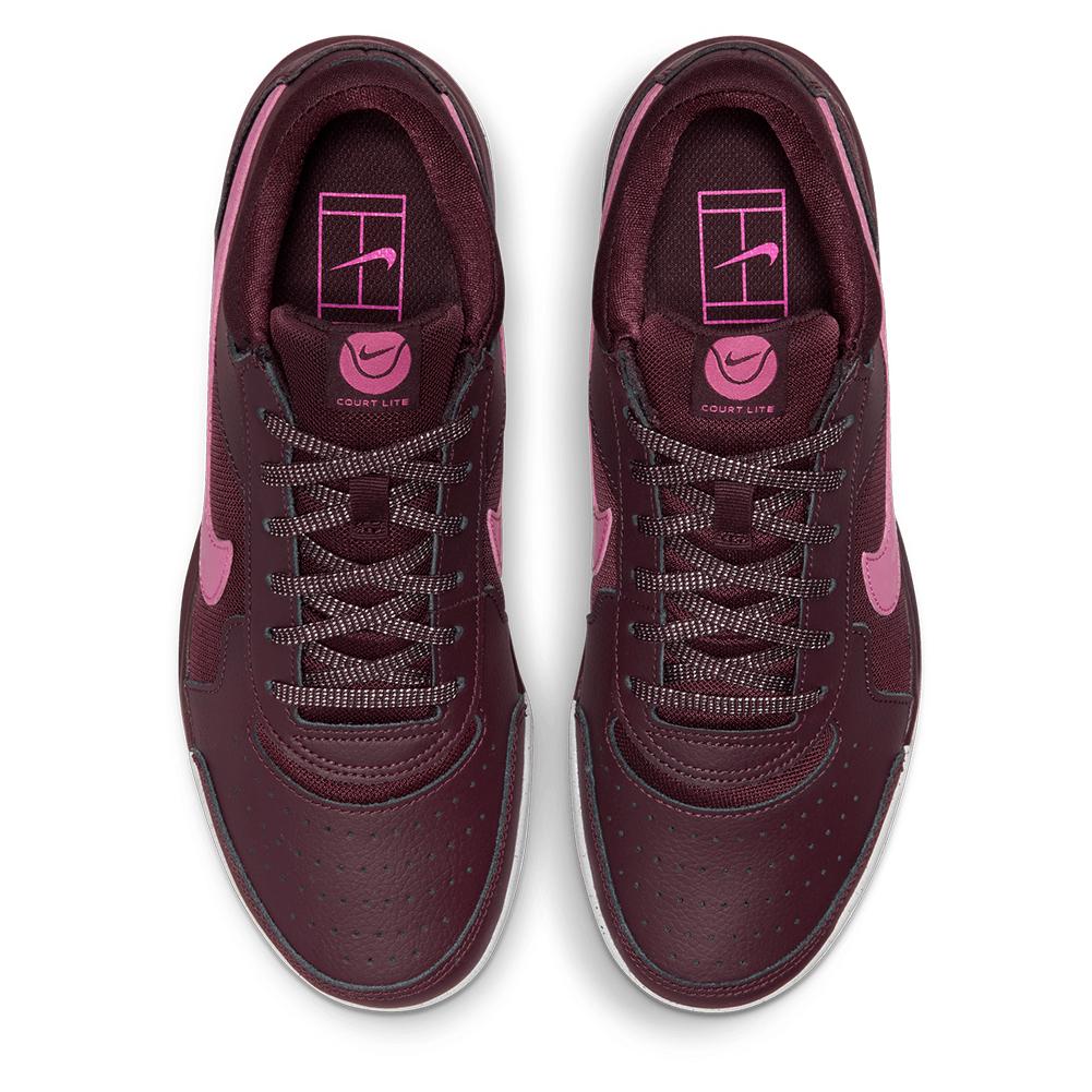 NikeCourt Women`s Zoom Court Lite 3 Premium Tennis Shoes Burgundy Crush and  Pinksicle