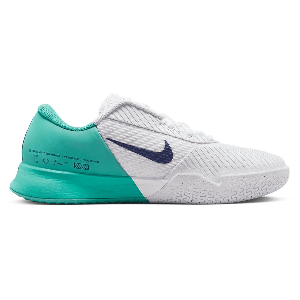 NikeCourt Men`s Air Zoom Vapor Pro 2 Tennis Shoes White and Green