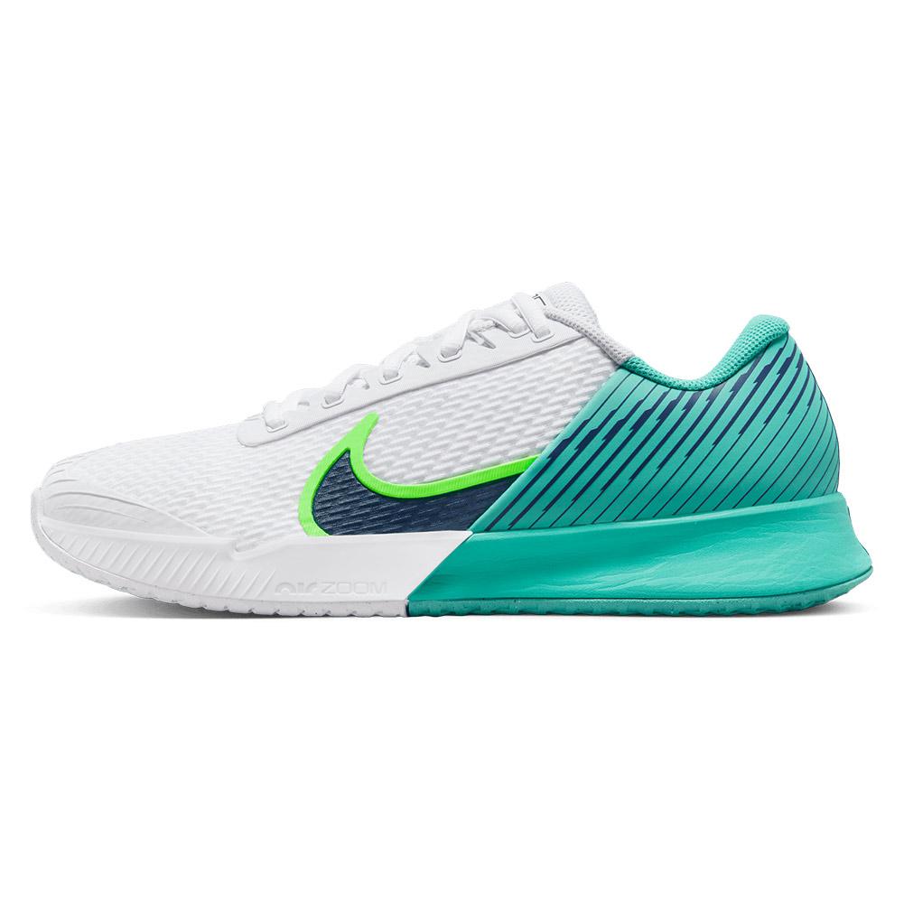 NikeCourt Men`s Air Zoom Vapor Pro 2 Tennis Shoes White and Green
