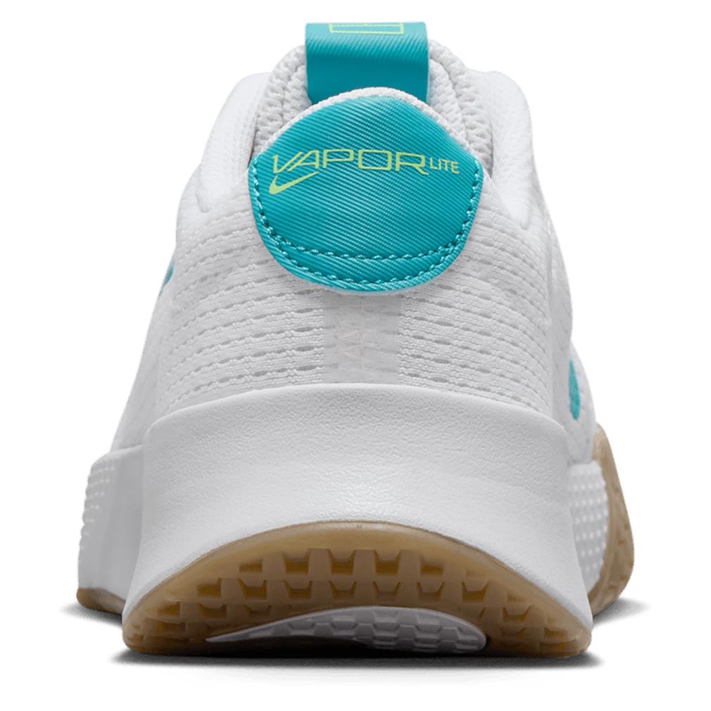 NikeCourt Women`s Vapor Lite 2 Tennis Shoes White and Teal Nebula