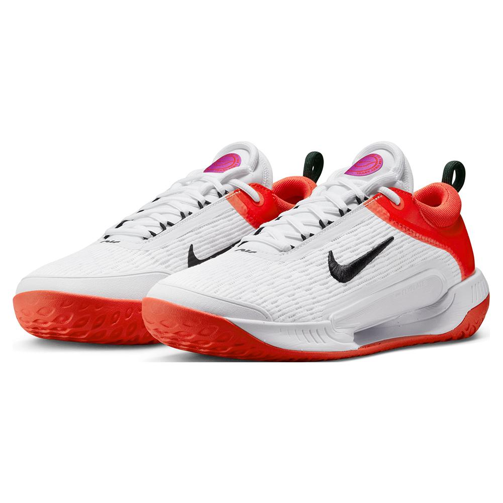 NikeCourt Men`s Zoom Court NXT Tennis Shoes White and Red