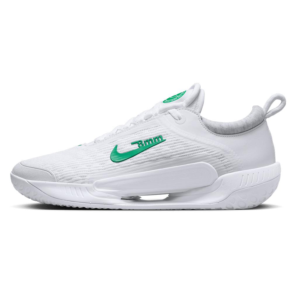 NikeCourt Men`s Air Zoom Court NXT Tennis Shoes White and Kelly Green