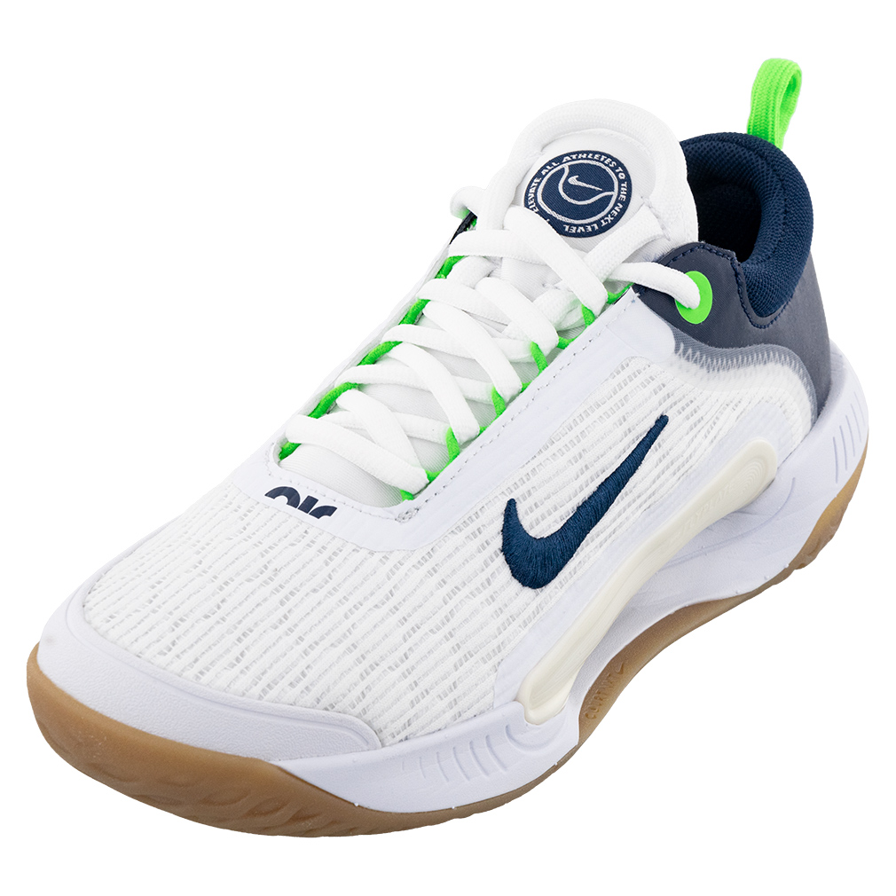 NikeCourt Men`s Zoom Court NXT Tennis Shoes White and Midnight Navy