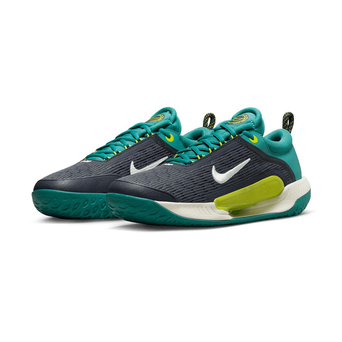 NikeCourt Men`s Air Zoom Court NXT Tennis Shoes Mineral Teal and Gridiron