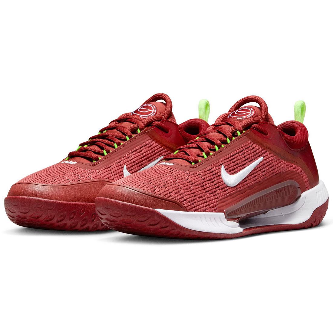 NikeCourt Men`s Air Zoom NXT Tennis Shoes Cedar and Team Red