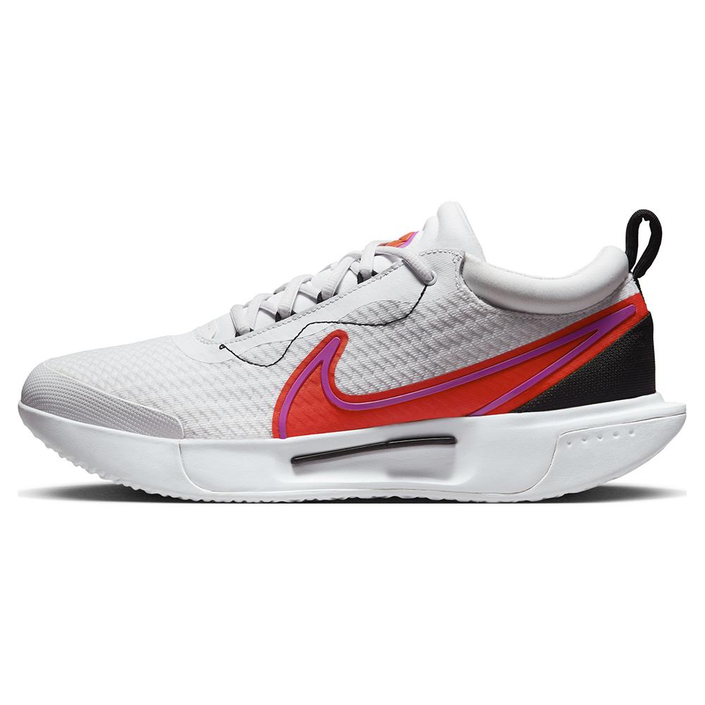 NikeCourt Men`s Zoom Pro Tennis Shoes White and Picante Red