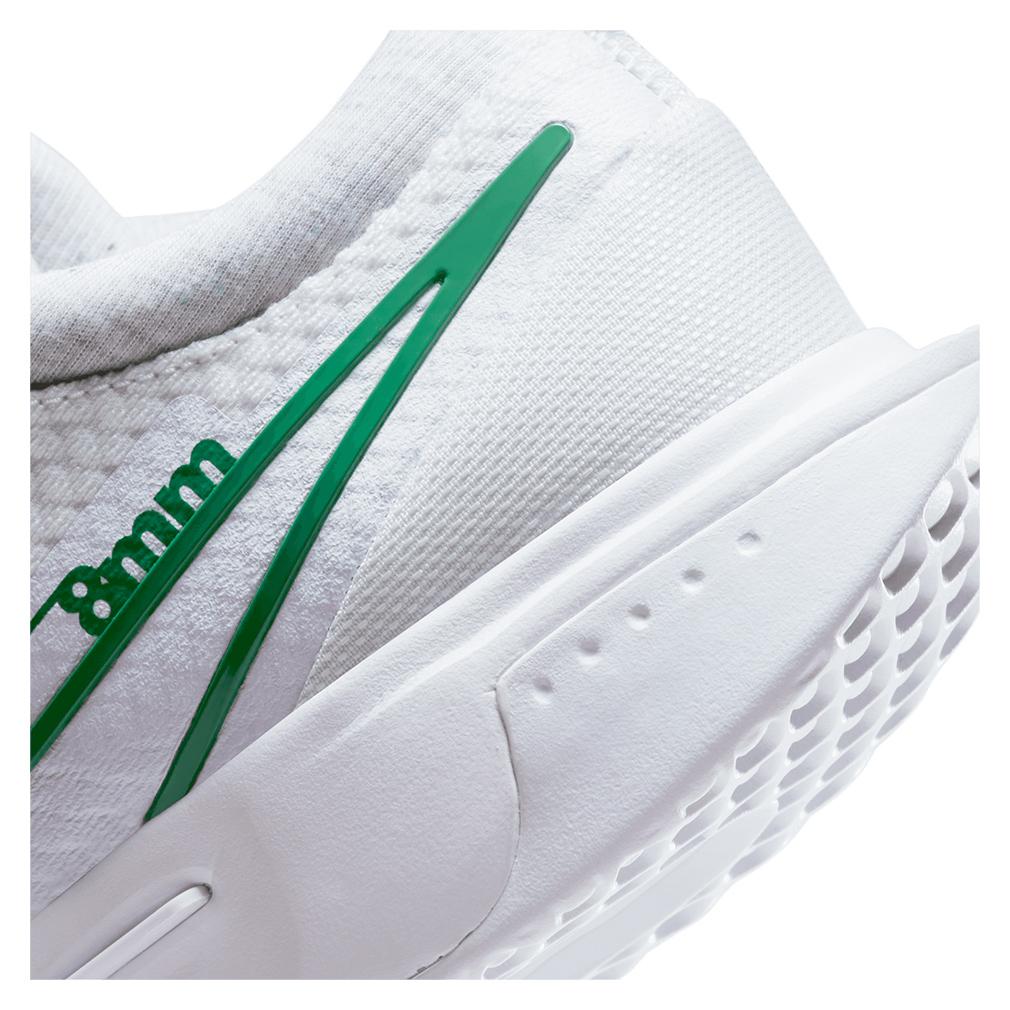 NikeCourt Men`s Zoom Pro Tennis Shoes Off White and Kelly Green