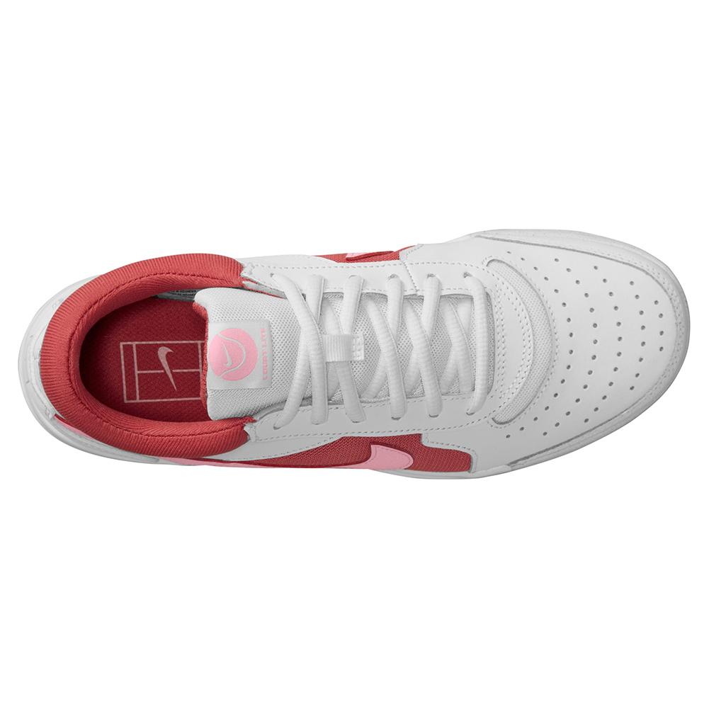 NikeCourt Women`s Zoom Court Lite 3 Tennis Shoes White and Medium Soft Pink