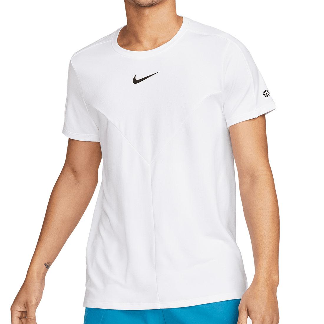 Nike Men`s Court Dri-Fit Slam Tennis Top White and Black