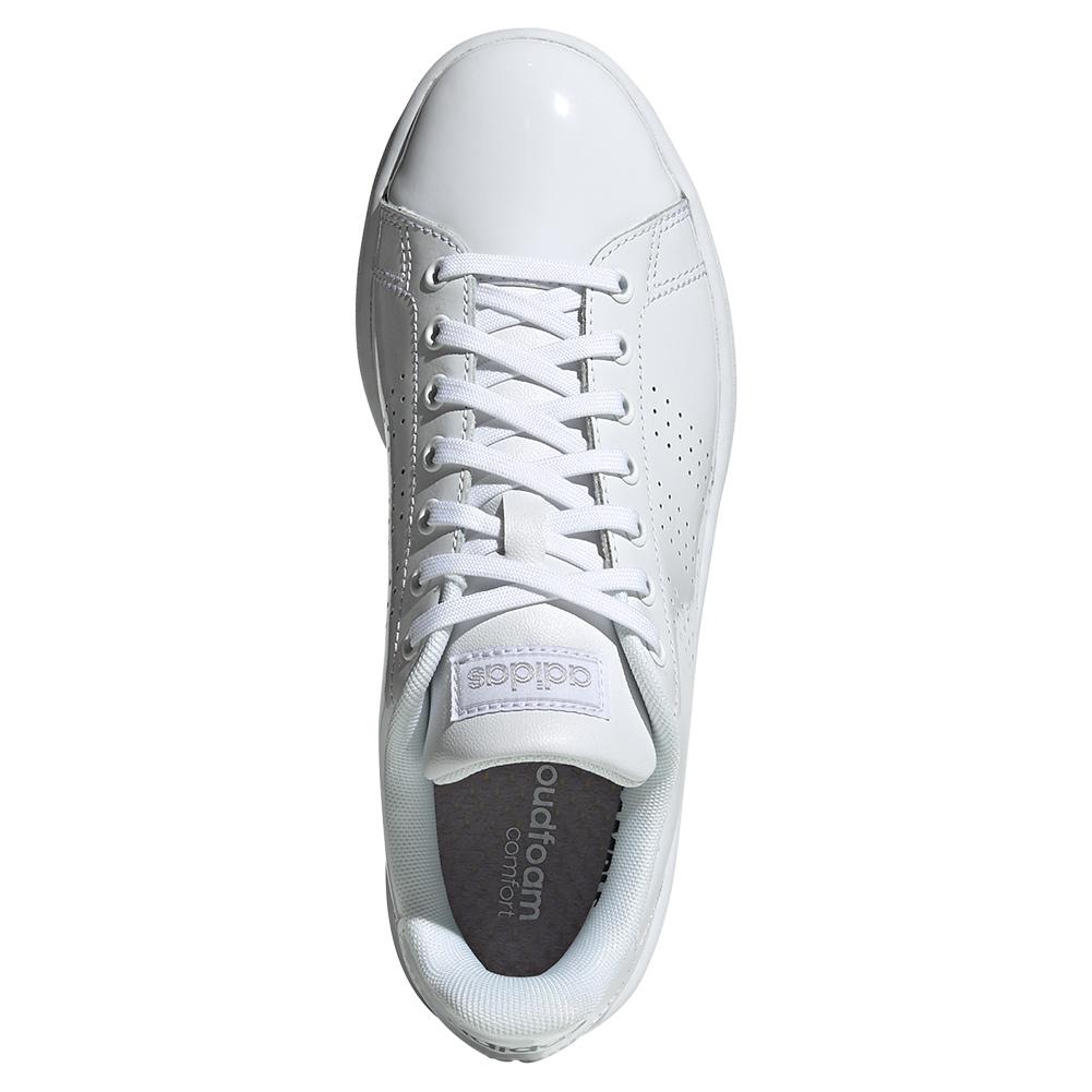 adidas Women`s Advantage Tennis Shoes White and Matte Silver | Tennis  Express | EE7494