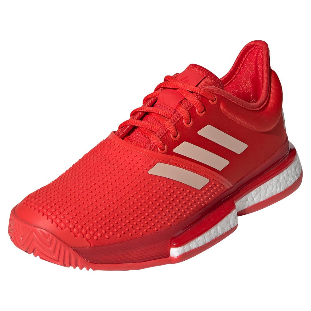 women's red tennis shoes adidas