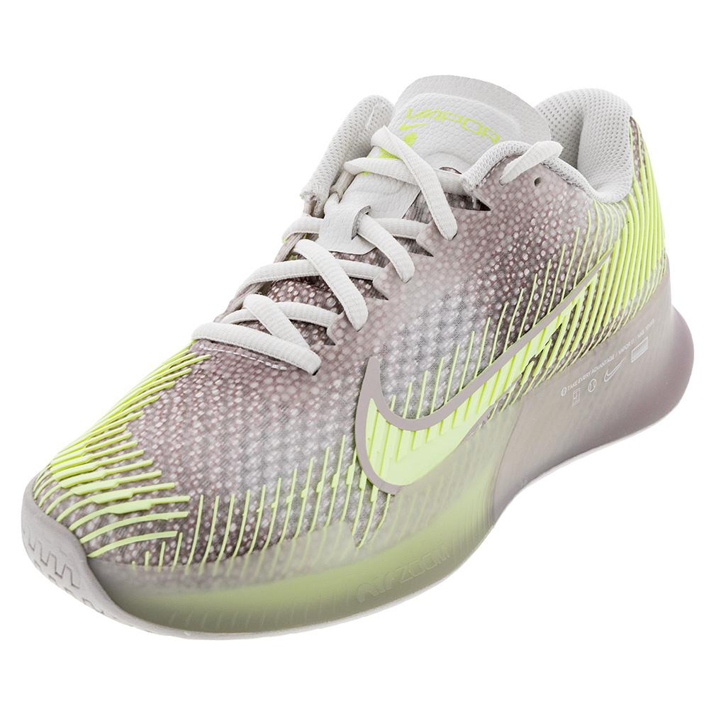 NikeCourt Women`s Air Zoom Vapor 11 Premium Tennis Shoes Phantom and Barely  Volt
