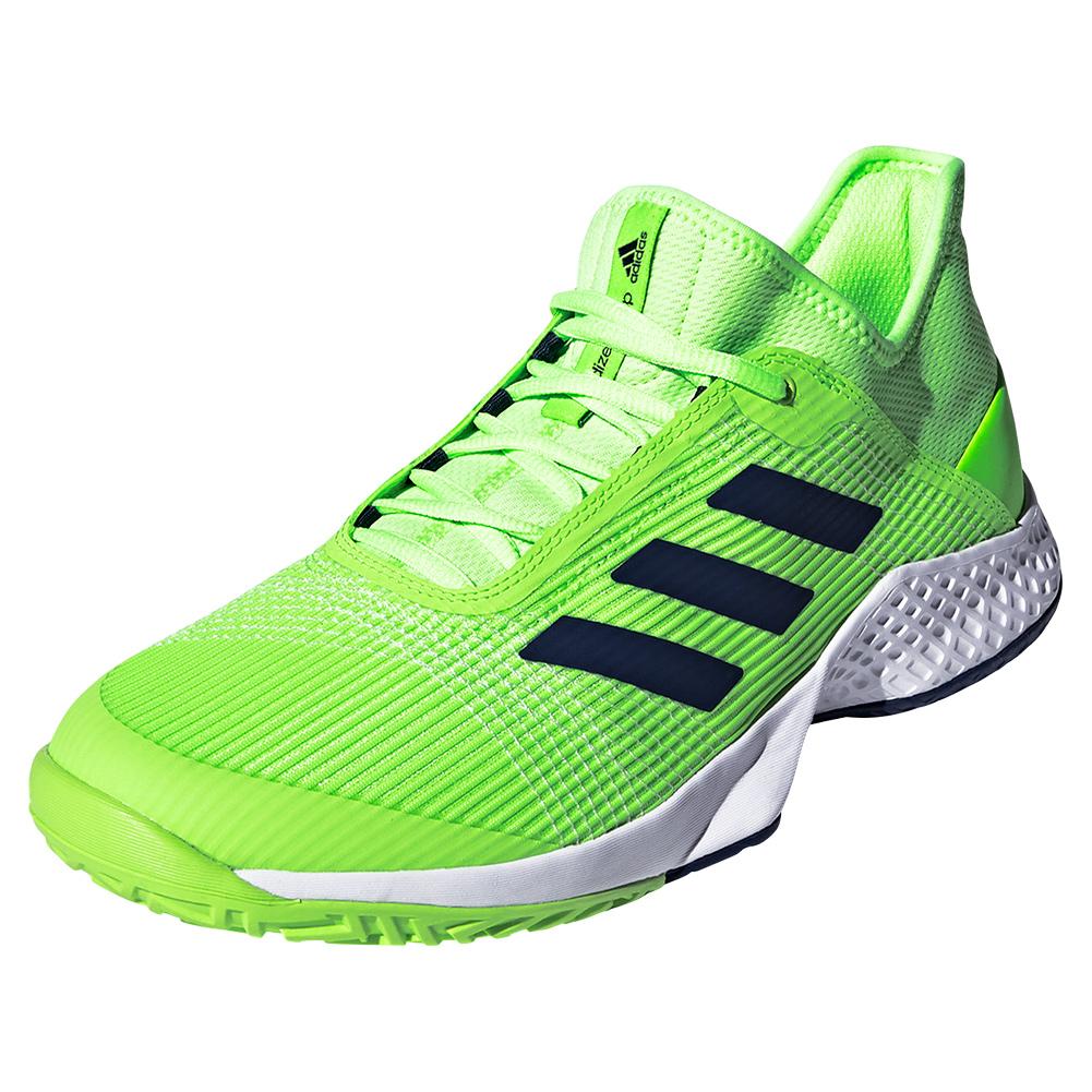 adidas Men`s Adizero Club 2 Tennis Shoes Signal Green and White | Tennis  Express