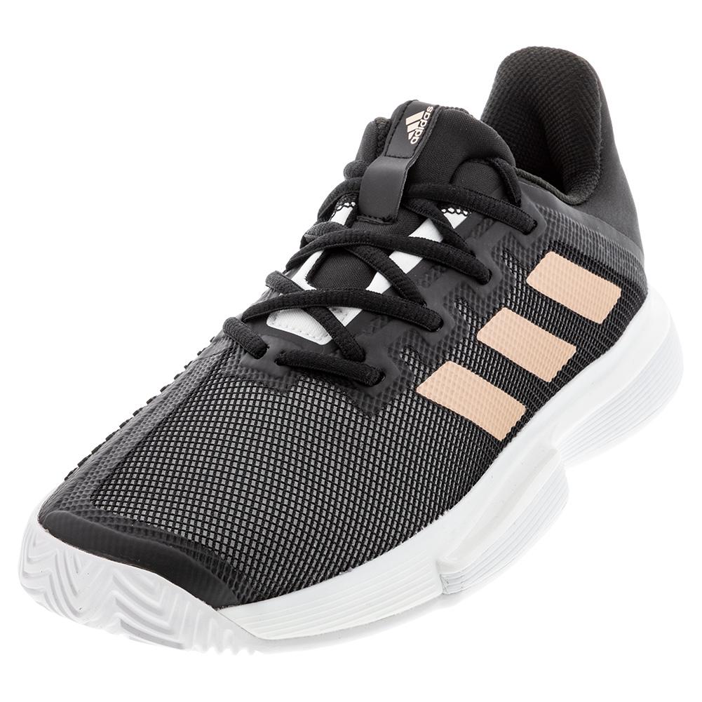 adidas Women`s SoleMatch Bounce Tennis Shoes Black and Copper Metallic |  Tennis Express | FU8125