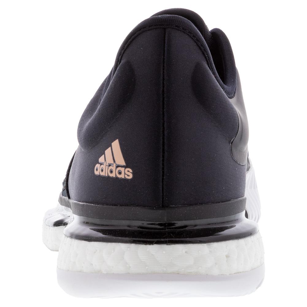 adidas Women`s SoleCourt Boost Parley Tennis Shoes Black and Footwear White  | Tennis Express | FU8133