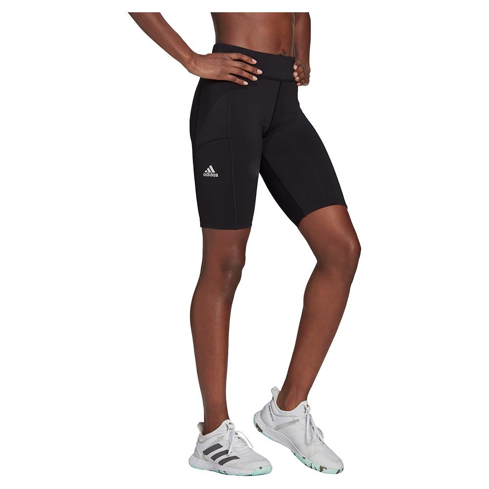 Adidas Women's Club Short Tennis Tights in Black and White