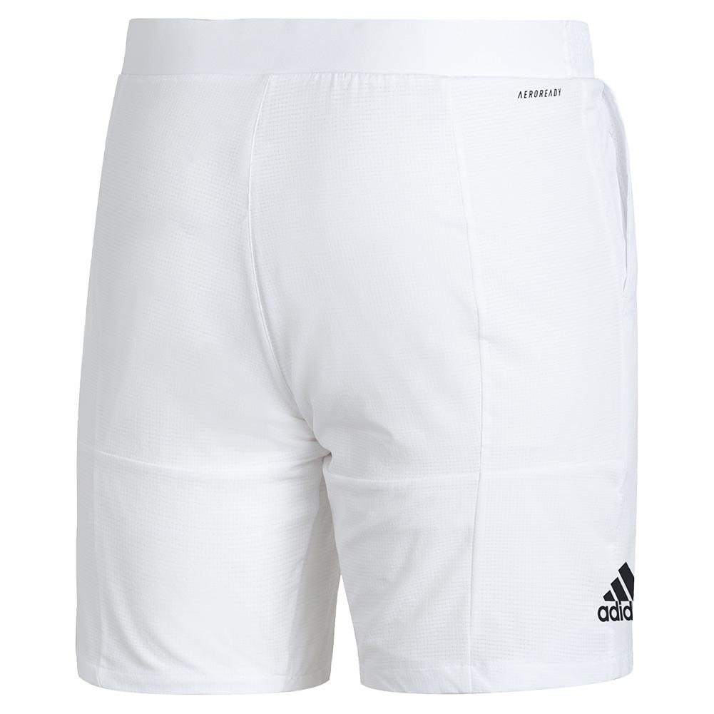 adidas Men`s Tennis Shorts Club Stretch Woven 7" White & Black