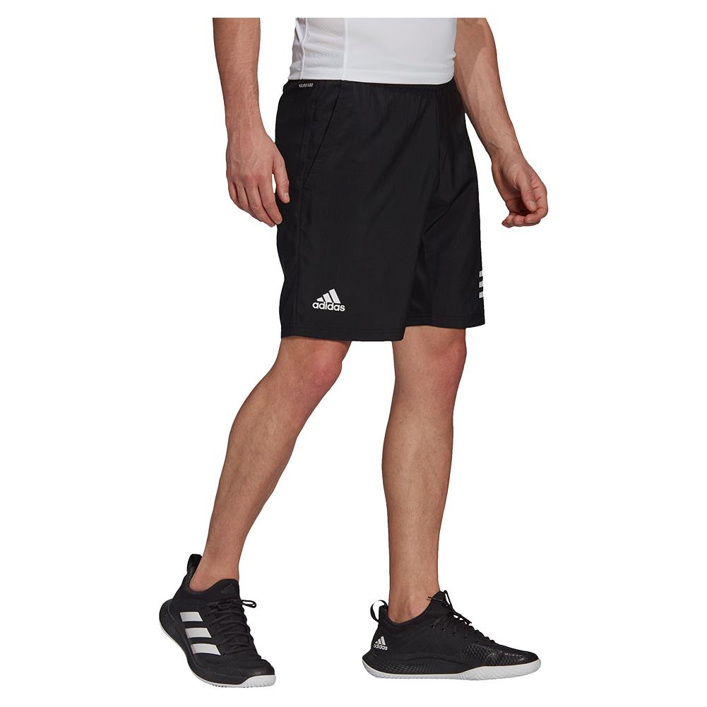 adidas Men's 9" Tennis Short 3-Strip Black & White
