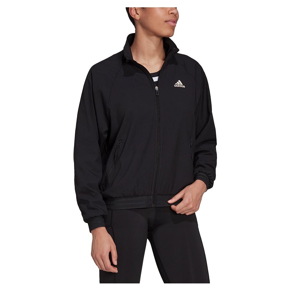 Adidas Women's Primeblue Woven Tennis Jacket in Black