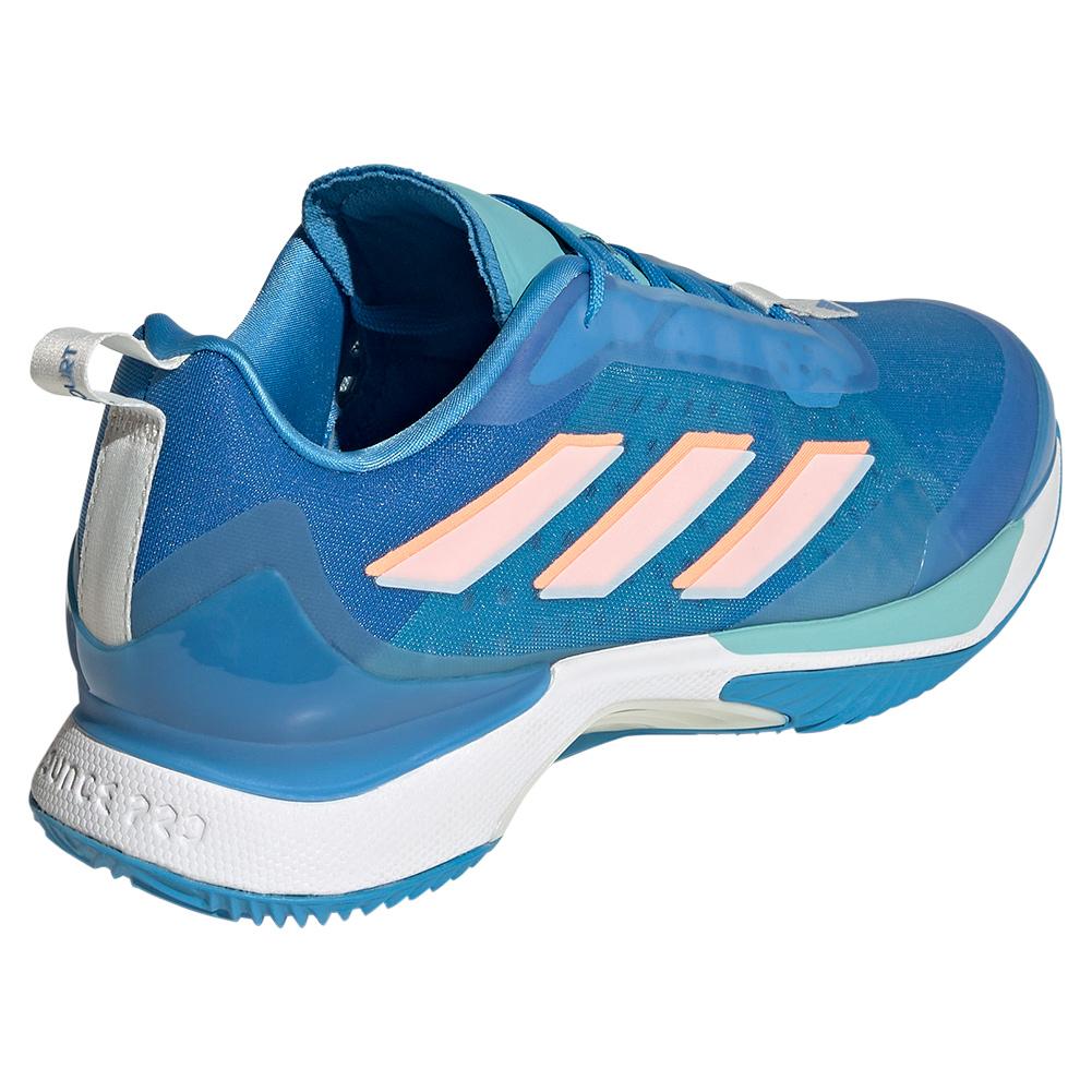 adidas Women`s Avacourt Clay Tennis Shoes Pulse Blue and Footwear White