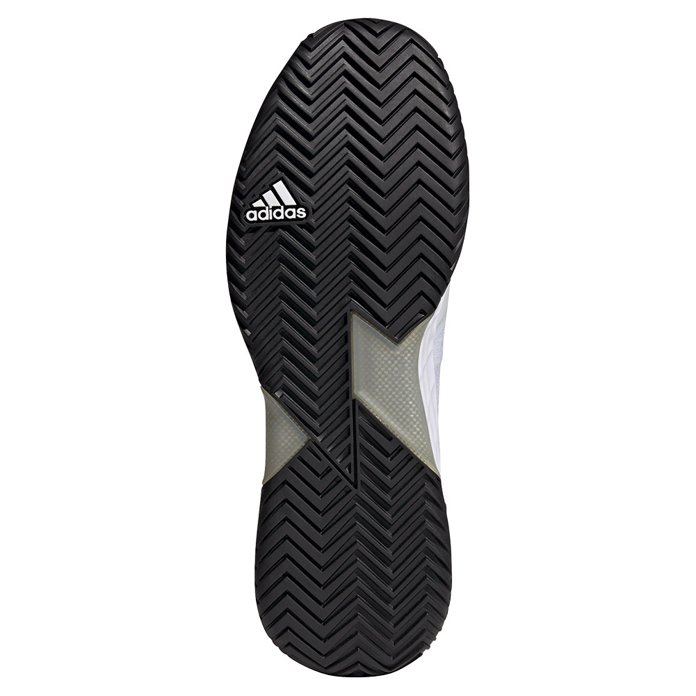 adidas Men`s adizero Ubersonic 4 Tennis Shoes Footwear White and Core Black