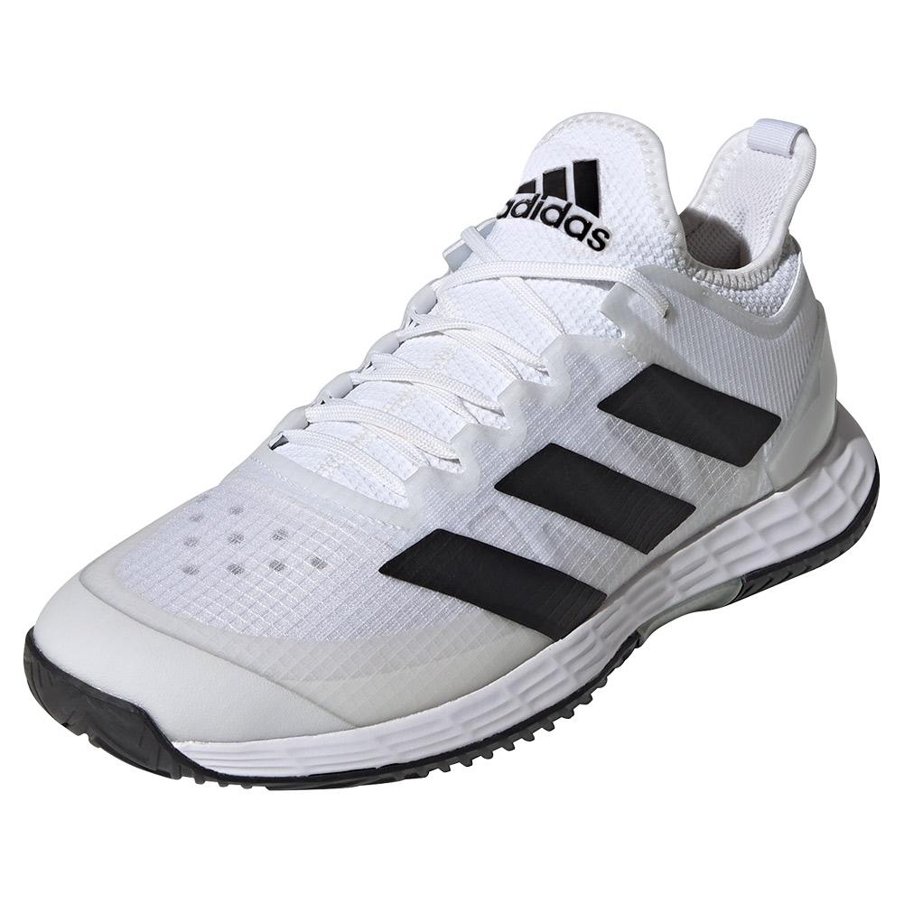 adidas Men`s adizero Ubersonic 4 Tennis Shoes Footwear White and Core Black
