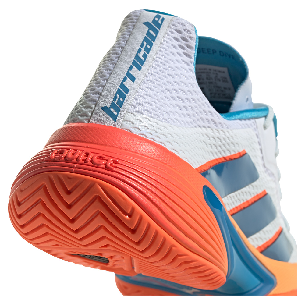 adidas Men`s Barricade Tennis Shoes Blue Tint S18 and Rush