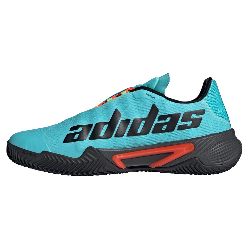 adidas Men`s Barricade Clay Tennis Shoes Pulse Aqua and Core Black
